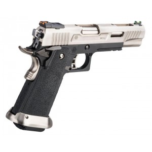Страйкбольный пистолет WE COLT M1911 HI-CAPA 5.1 WET REX Long, металл, перфорированный кожух, WE-H001WET-SV